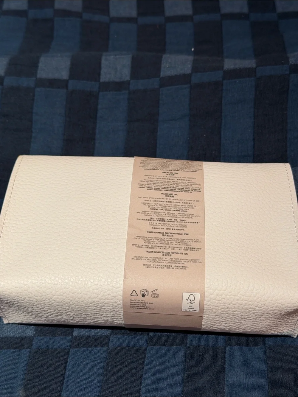 Bamford x Cathay Pacific Cream Travel Pouch